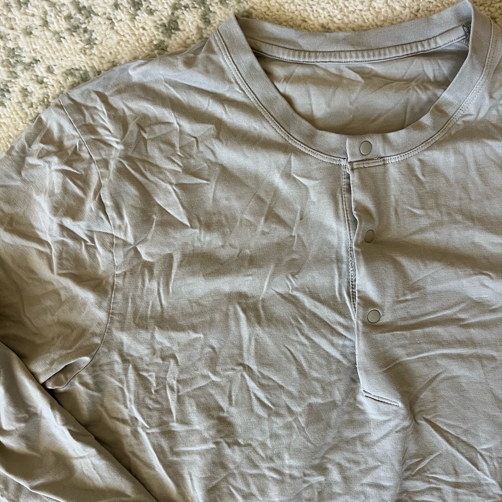 Lululemon Men's Beige Henley Shirt